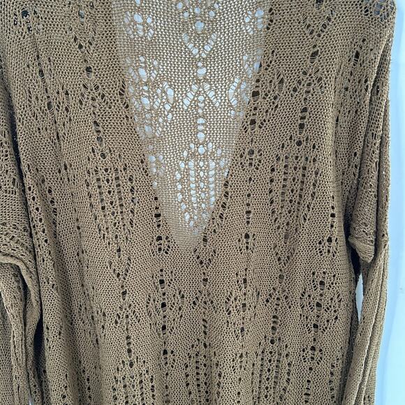 Free People Women's Green Drop Tail Hem Lightweight Cardigan Size XS - Picture 7 of 11